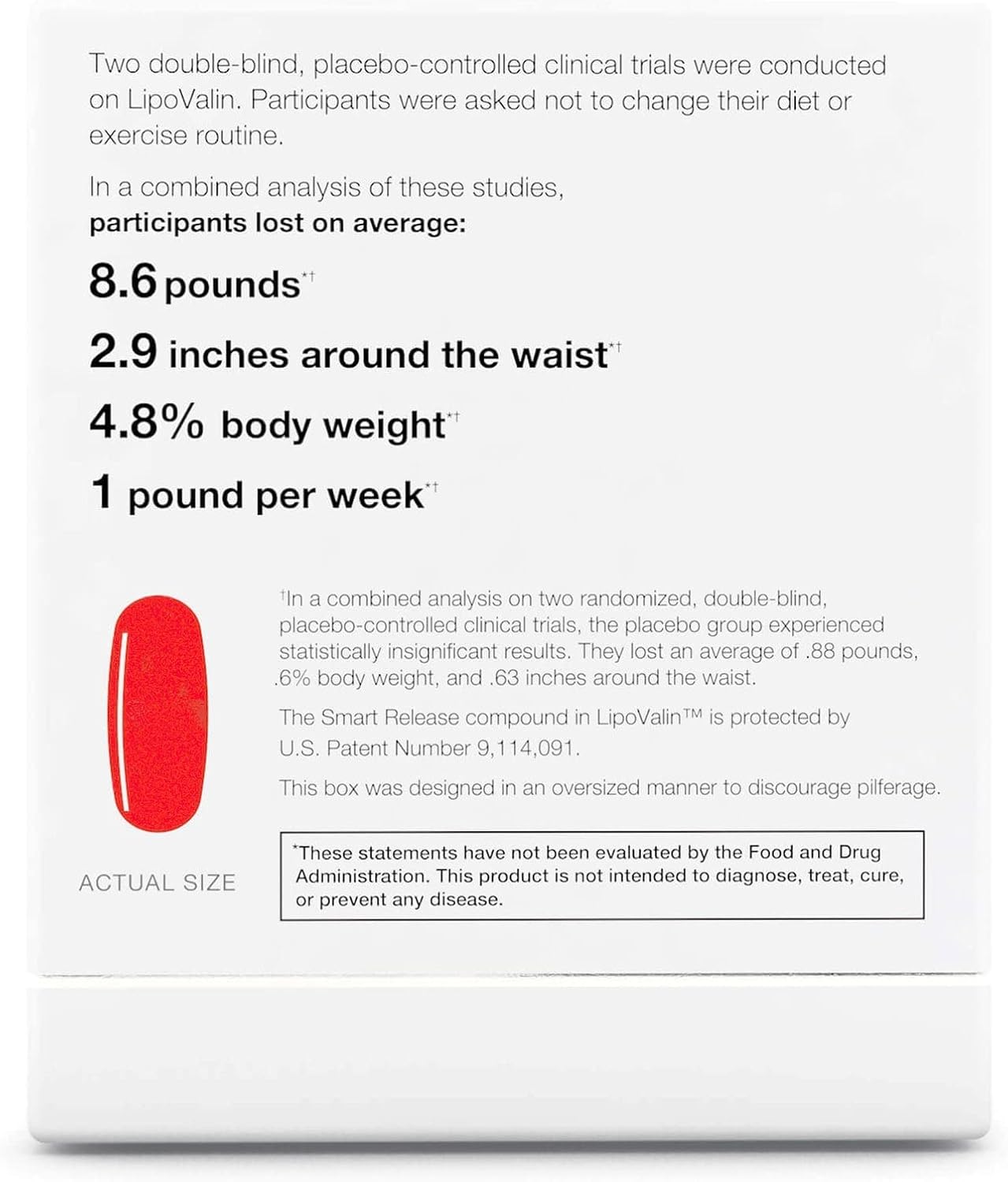 Serovital LipoValin: Clinically Validated Weight Loss Supplement for Women - Appetite Suppressant, Diet Pill - 30 Tablets