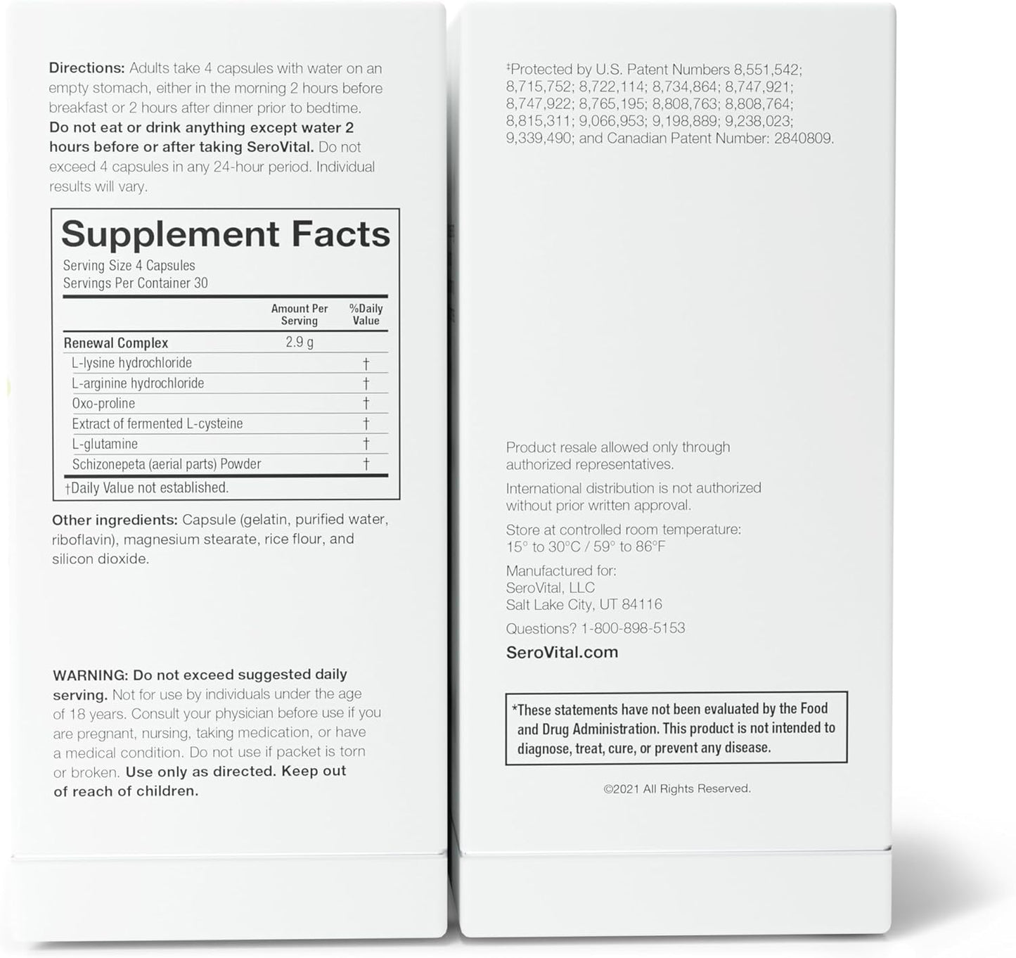 Serovital Renewal Complex for Women - Female Peptide Support Supplement - 120 Capsules