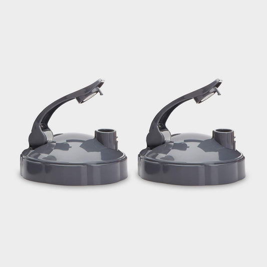 Set of 2 NutriBullet Gray Flip Top To-Go Lids, 0.25 lbs