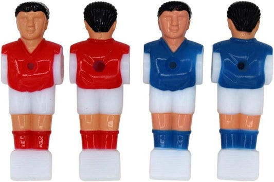 Set of 4 Phinacan Foosball Men Replacement Players for Soccer Table - Red and Blue Foosball Parts
