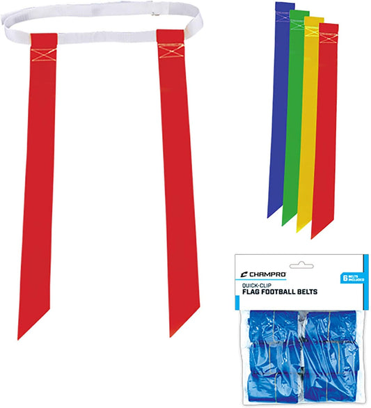 Set of 6 Champro A105 Flag Belts for Flag Football Games