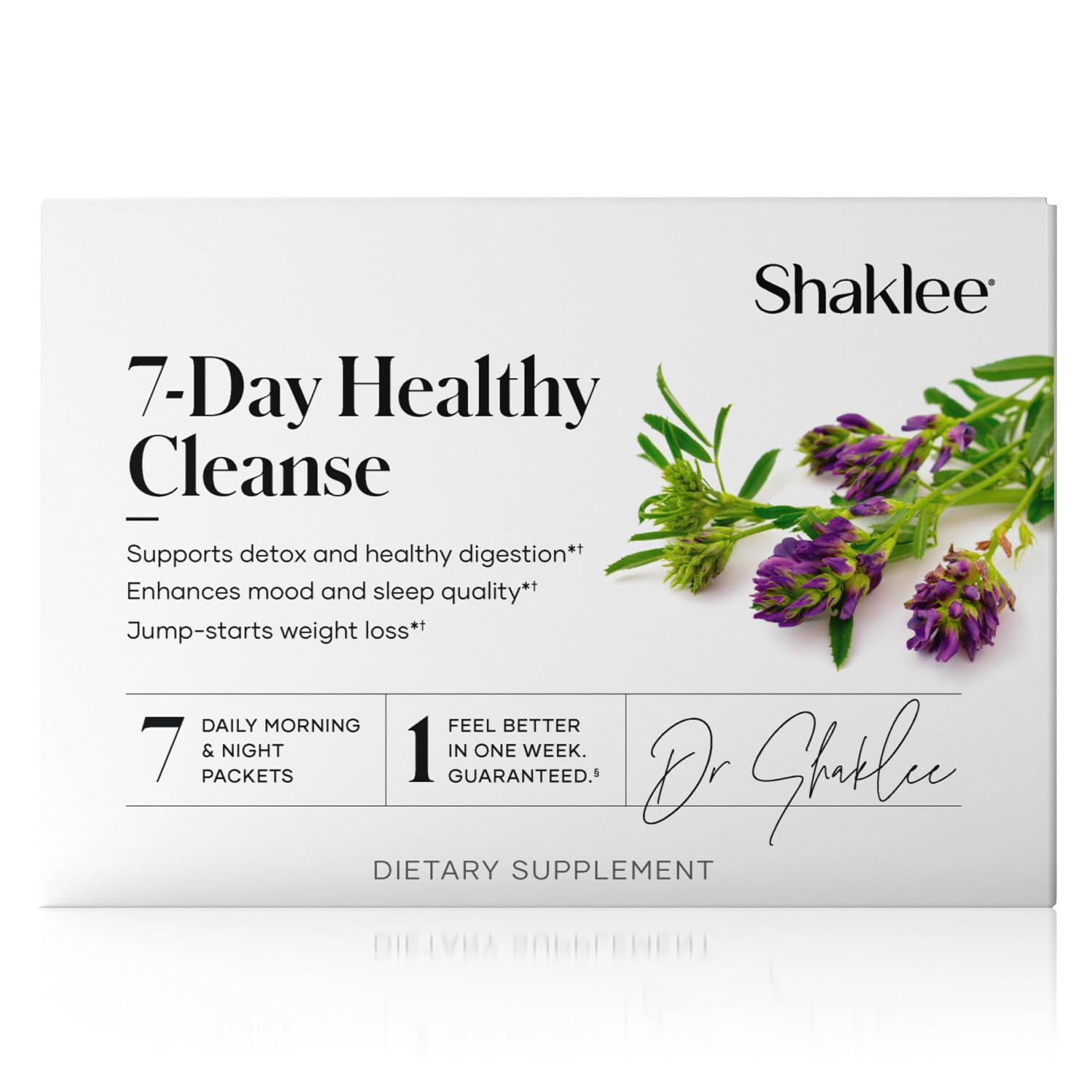 Shaklee 7-Day Healthy Cleanse System: Probiotics, Liver Support, Herbal Cleanse for Energy Boost - Step-by-Step Guide - 7 Daily Packets