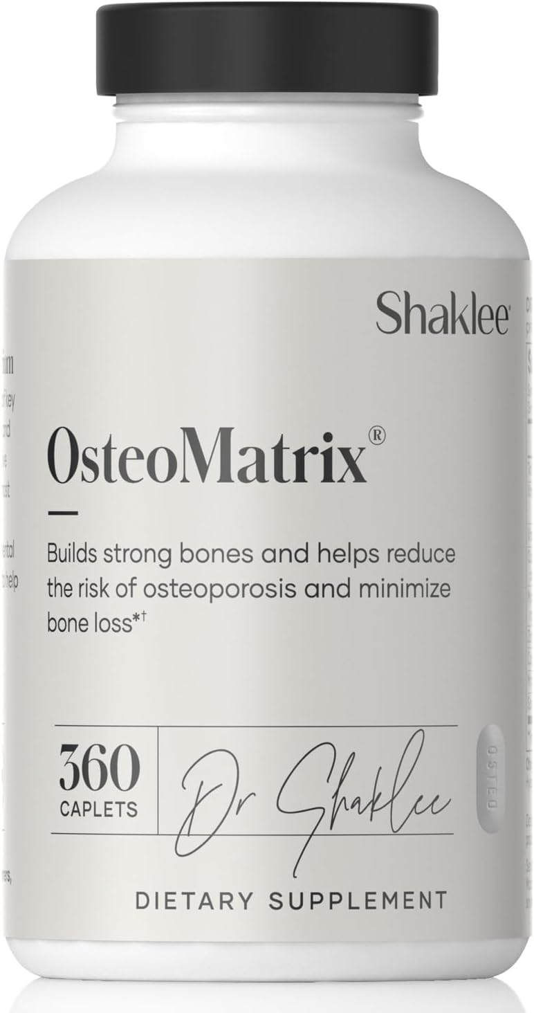 Shaklee OsteoMatrix® - Bone Health Supplement with 100% DV Calcium, Magnesium, Vitamins D & K, Zinc, Manganese - 360 Caplets