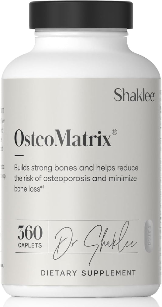 Shaklee OsteoMatrix® - Bone Health Supplement with 100% DV Calcium, Magnesium, Vitamins D & K, Zinc, Manganese - 360 Caplets