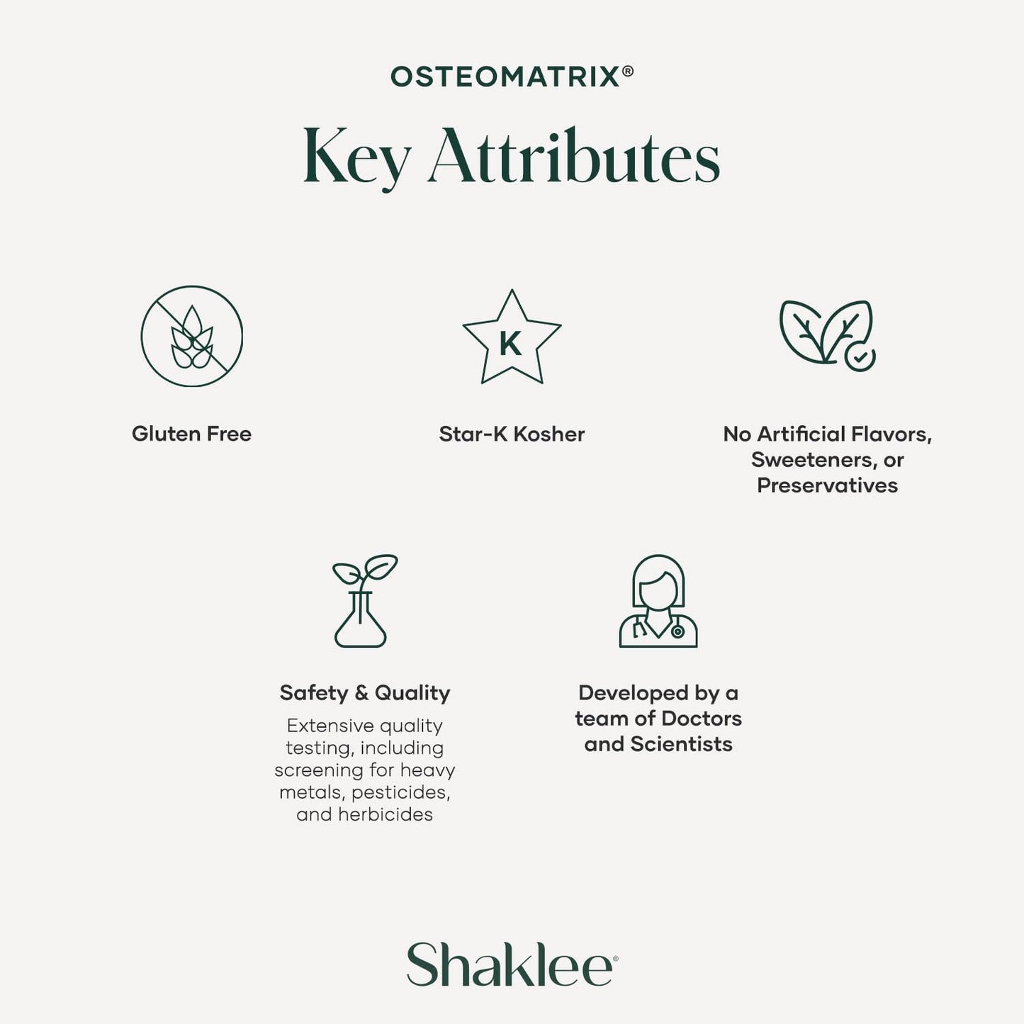 Shaklee OsteoMatrix® - Bone Health Supplement with 100% DV Calcium, Magnesium, Vitamins D & K, Zinc, Manganese - 360 Caplets