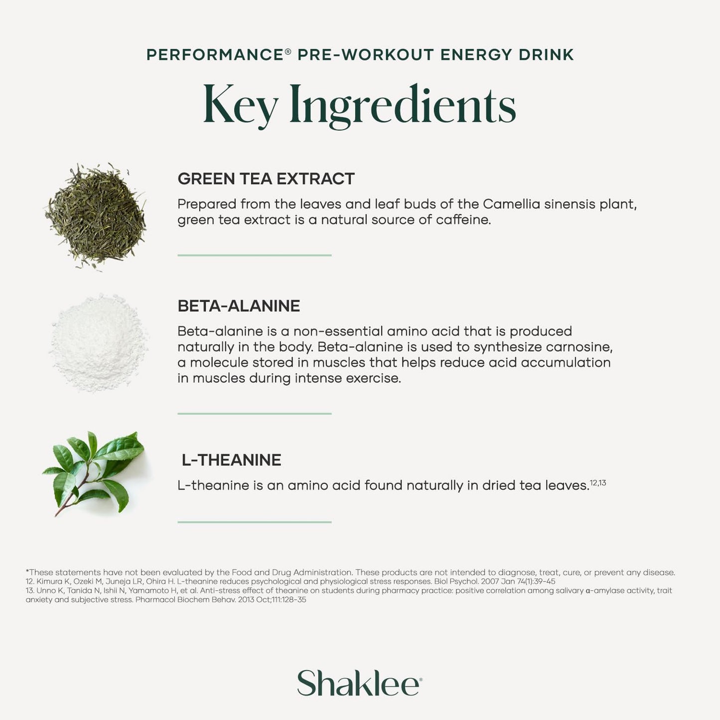 Shaklee Performance Pre-Workout Energy Drink with Green Tea Extract Lemon Flavor - Boost Energy with Beta-Alanine, L-theanine, and Caffeine - 30 Servings