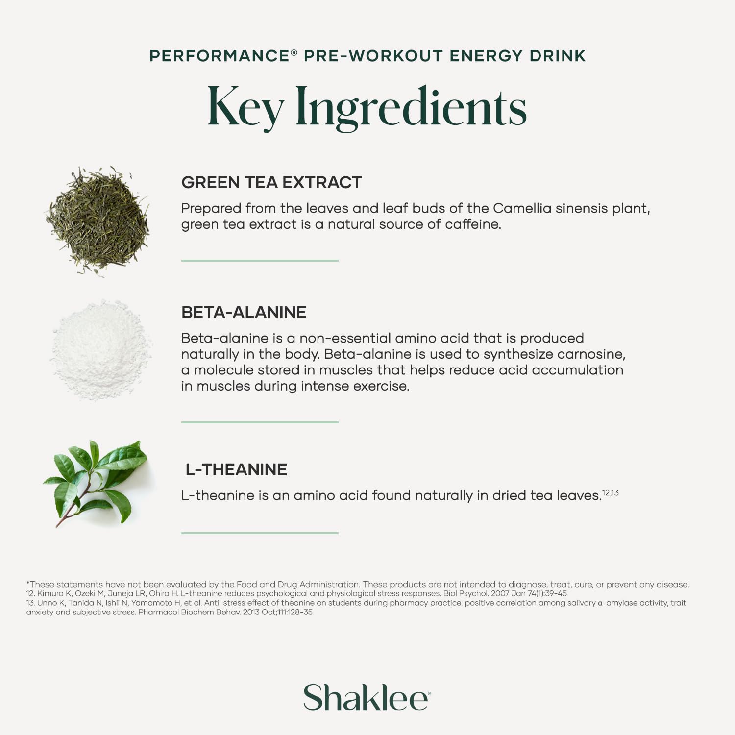 Shaklee Performance Pre-Workout Energy Drink with Green Tea Extract Lemon Flavor - Boost Energy with Beta-Alanine, L-theanine, and Caffeine - 30 Servings