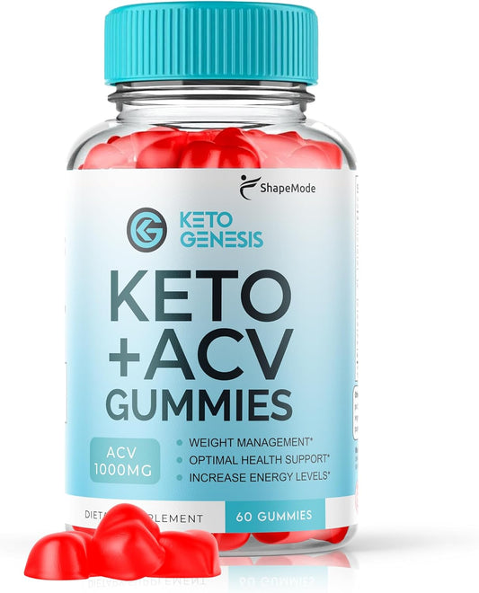 SHAPEMODE Keto Genesis ACV Gummies - Advanced Weight Loss Supplement with Ketones & Apple Cider Vinegar for Rapid Ketosis - USA Made