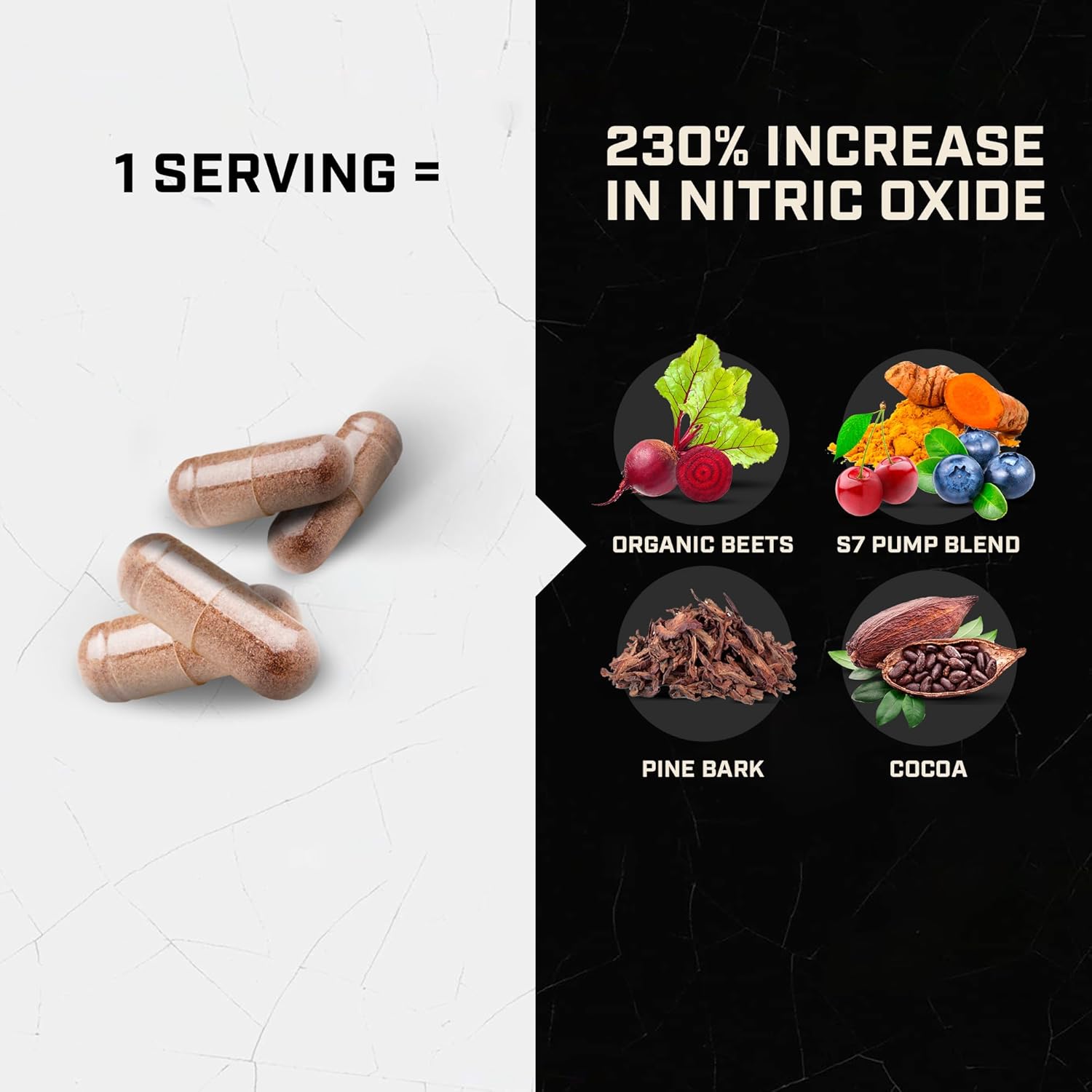 Sheer Strength Nitric Oxide Supplement for Men - Supports Vascularity, Energy, Muscle Growth, and Pumps - 7 Day Supply