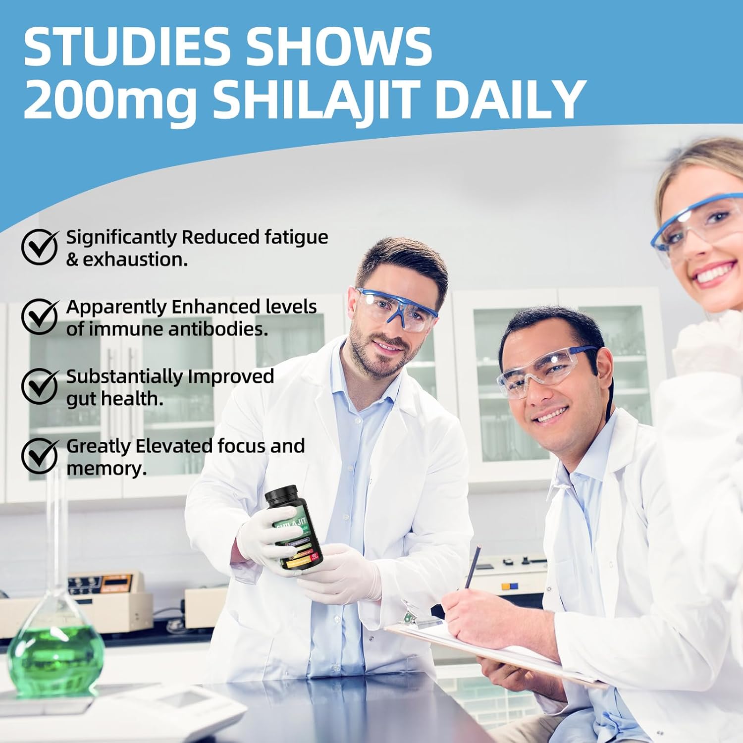Shilajit Capsules with Fulvic Acid & Minerals for Energy Boost and Immune Health