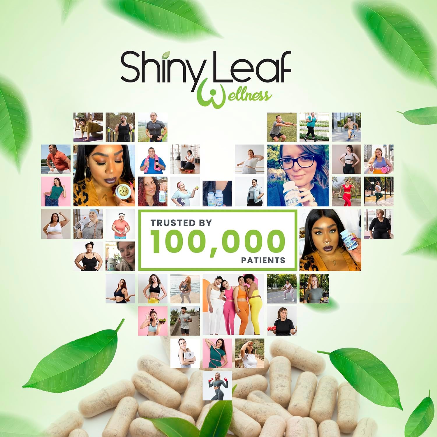 Shiny Leaf Iron-Free Bariatric Multivitamin with CoQ10 100mg - Daily Capsule for Energy and Brain Health