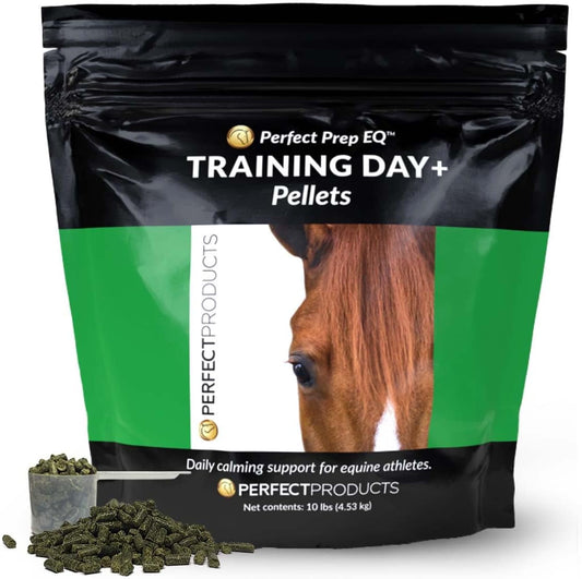 Show Safe Horse Calming Supplement - EQ Training Day+ Pellets (10 lb) for Perfect Prep