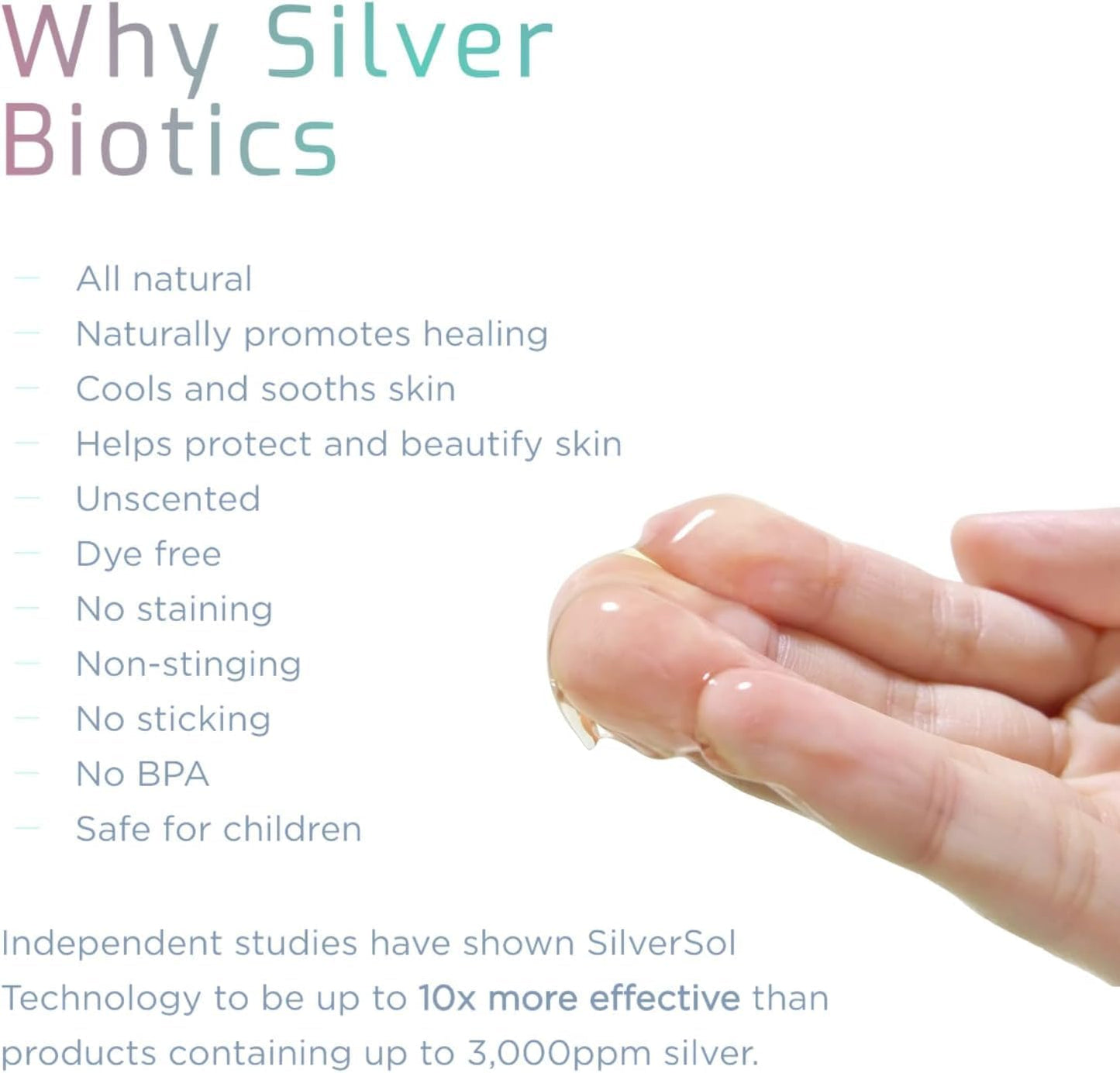 Silver Biotics Colloidal Nano SilverSol Gel for Healing Scars, Burns, and Blemishes - 20 ppm, 4 Oz (2 Pack)
