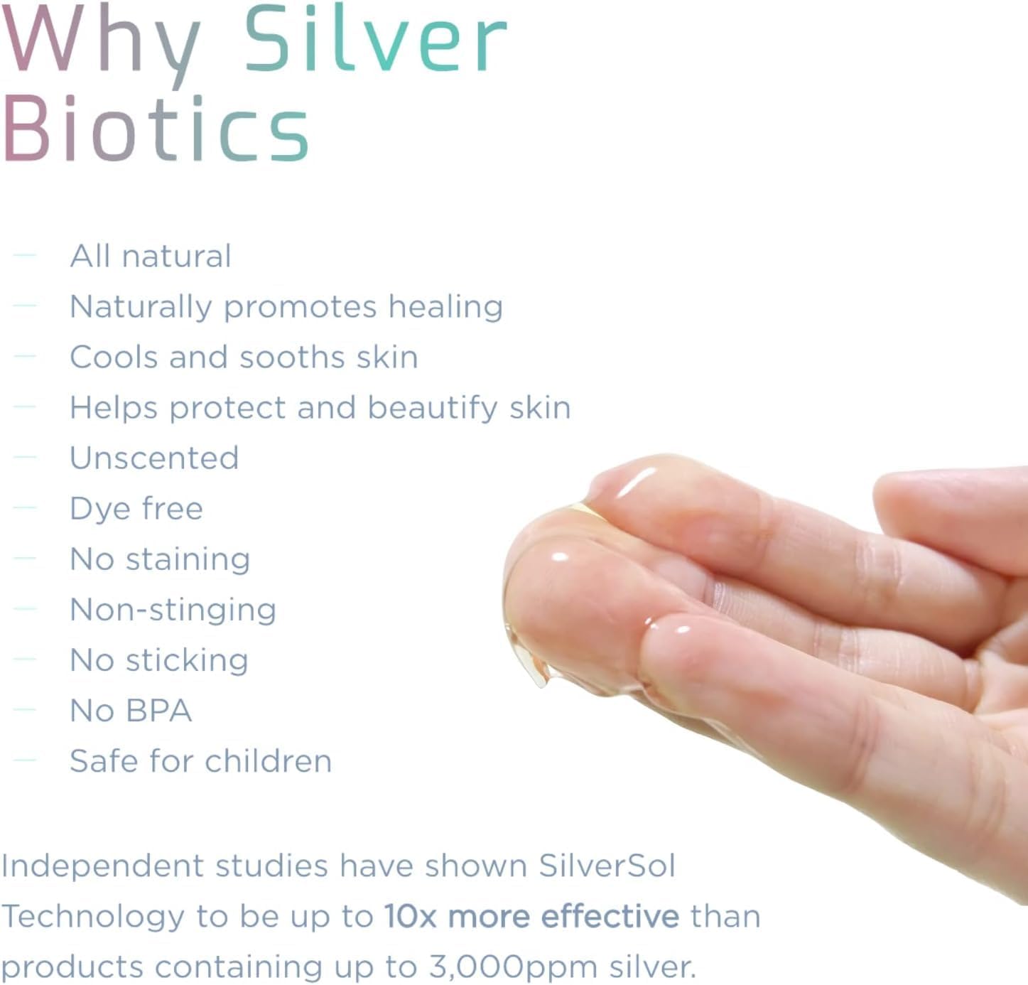 Silver Biotics Colloidal Nano SilverSol Gel for Healing Scars, Burns, and Blemishes - 20 ppm, 4 Oz (2 Pack)