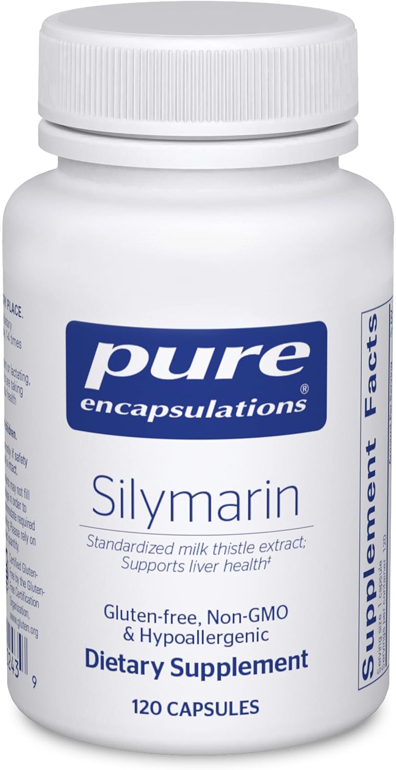 Silymarin 250mg Milk Thistle Capsules - Liver Health Support - Antioxidant Supplement - Non-GMO & Vegan - 120 Capsules
