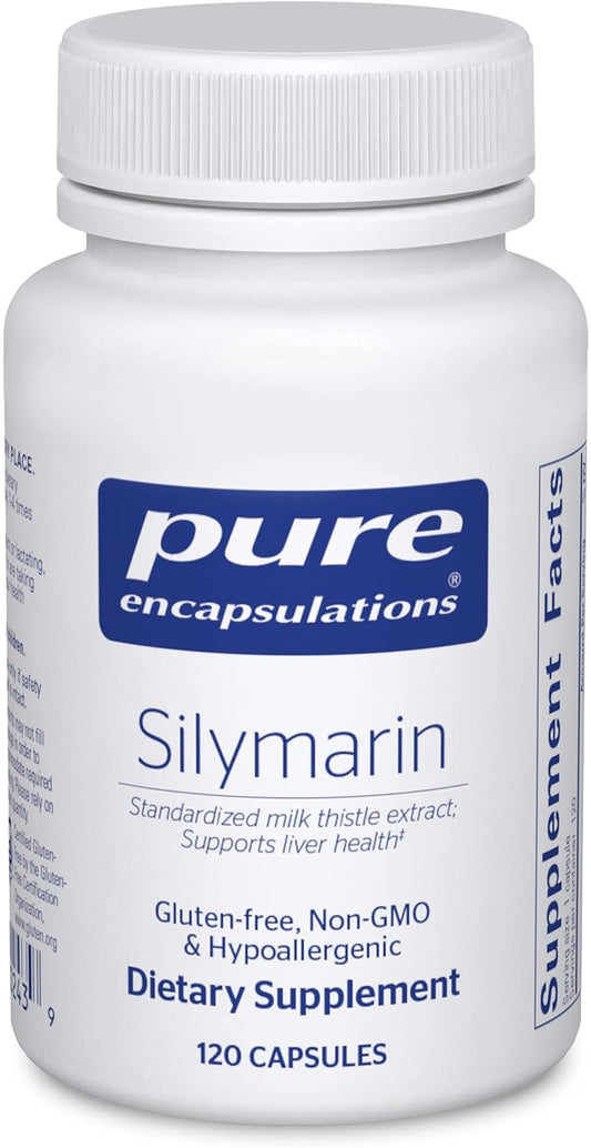 Silymarin 250mg Milk Thistle Capsules - Liver Health Support - Antioxidant Supplement - Non-GMO & Vegan - 120 Capsules