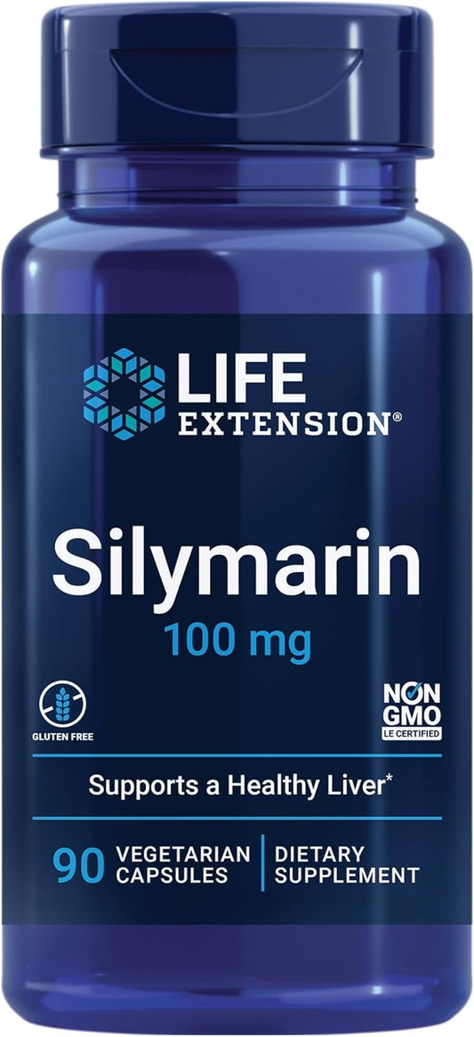 Silymarin Liver Health Support Supplement - Milk Thistle Extract - 90 Capsules - Gluten-Free, Non-GMO, Vegetarian