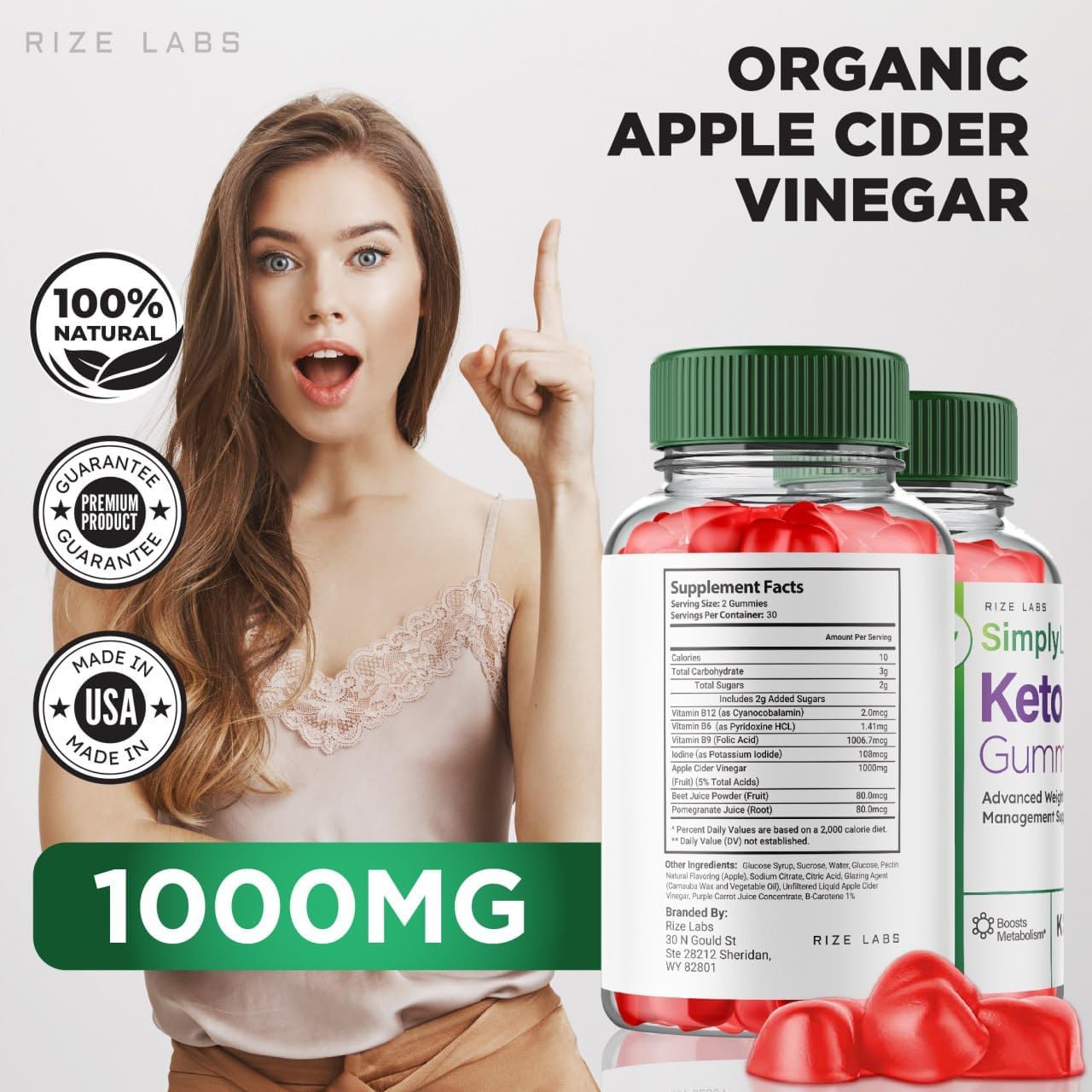 Simply Lean Keto + ACV Gummies - Advanced Weight Loss Supplement (60 Gummies)