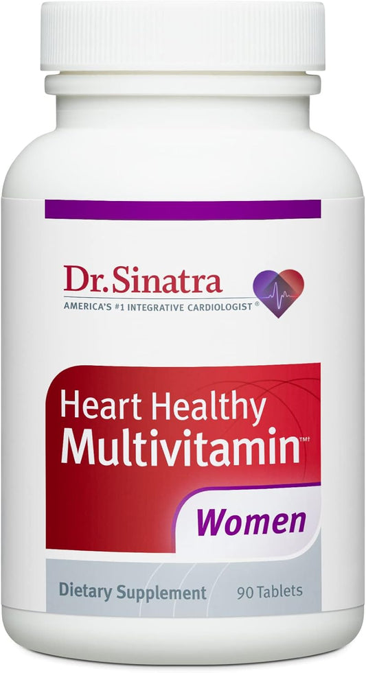 Sinatra Women's Heart Health Multivitamin with Vitamin D, A, B12, C, E, Biotin, Folate, Zinc - 90 Tablets