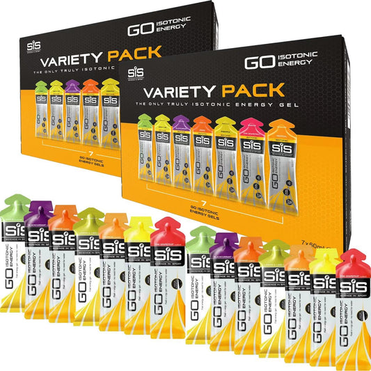 SiS Science In Sport TransAtlantic Treasures Running Energy Gels Variety Pack - Vegan & Gluten-Free, Electrolyte Boost, 14 x 60ml