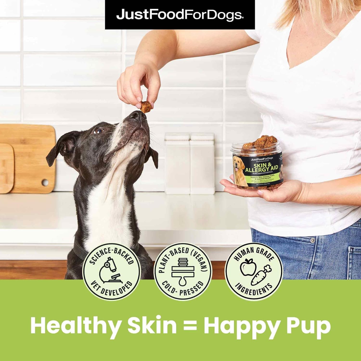 Skin & Allergy Care Soft Chews Supplement for Dogs - 45 Count, Supports Seasonal Allergies, Itchy Skin, Inflammation & Immune Health