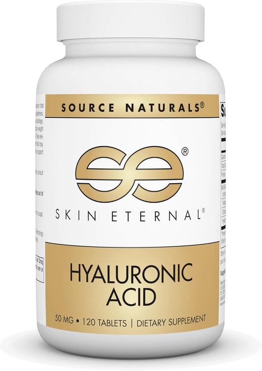 Skin Eternal Hyaluronic Acid Tablets - 50mg, 120 Count by Source Naturals