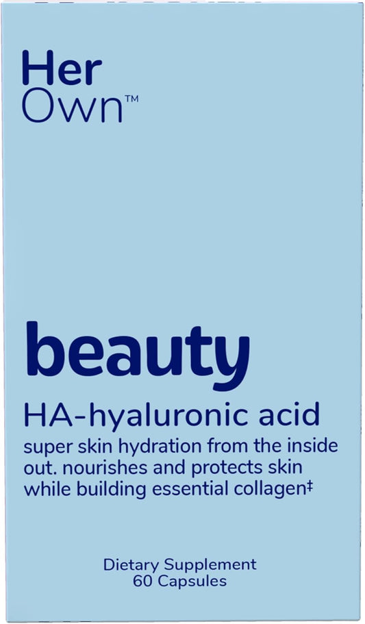 Skin Hydration Capsules with Hyaluronic Acid, Collagen, Zinc, Magnesium, Vitamin C - 60 Count