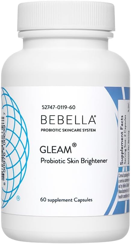 Skin Lightening Probiotic Blend with Glutathione, NAC, Alpha Lipoic Acid, Vitamin C, and Marine Collagen Peptides - 60 Capsules