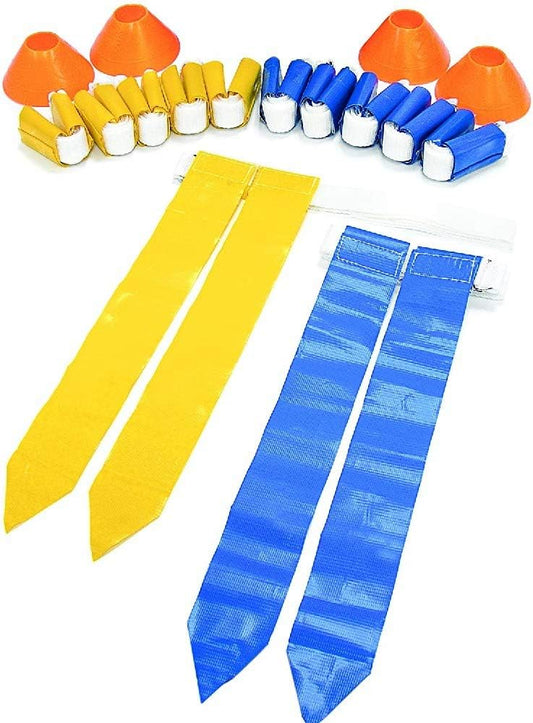 SKLZ 10 Man Flag Football Set with End Zone Pylons for Indoor & Outdoor Training