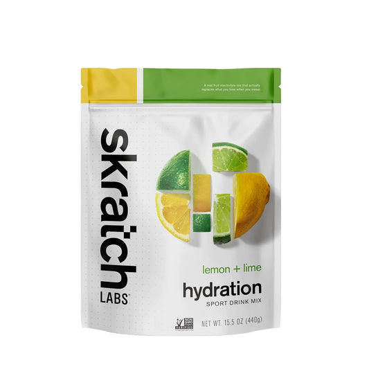 Skratch Labs Electrolyte Hydration Powder Mix - Lemon Lime Flavor - 20 Servings - Non-GMO, Vegan, Kosher - Ideal for Exercise and Endurance