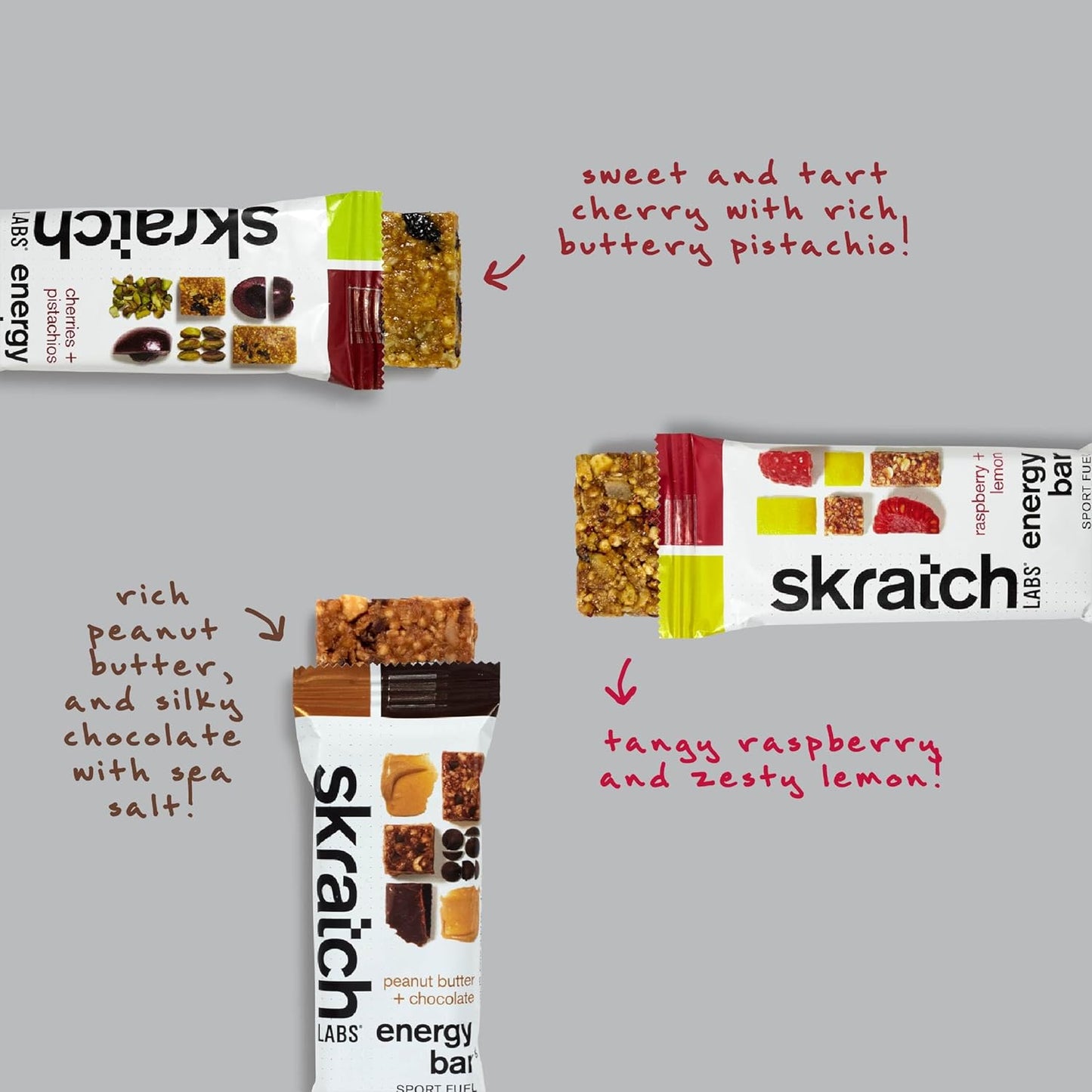 Skratch Labs Energy Bar Variety Pack - Plant Based Healthy Snack with Low Sugar & Plant Protein - Non-GMO, Gluten Free, Soy Free - 12 Pack Vegan & Kosher Bars