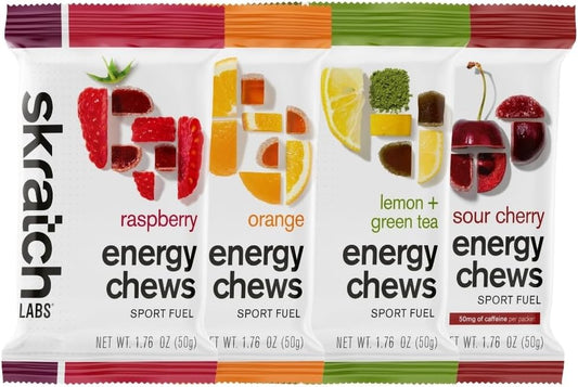 Skratch Labs Energy Chews Variety Pack - Gluten Free & Vegan Energy Gummies for Running, Cycling, Sports Performance - Gel Alternative (10 Pack)