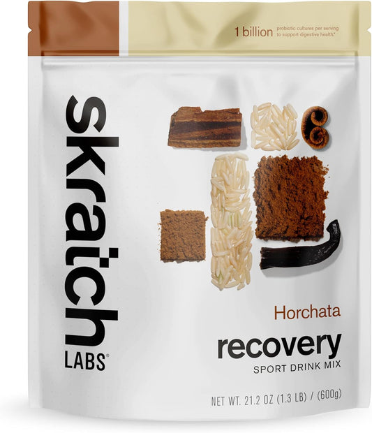 Skratch Labs Horchata Post Workout Recovery Drink Mix (21.2 oz, 12 Servings) with Milk Protein, Probiotics, Gluten Free, Kosher, Vegetarian