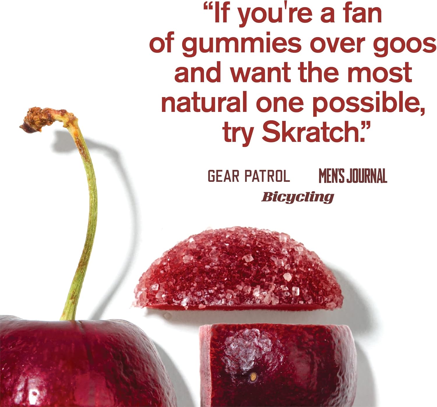 Skratch Labs Sour Cherry Energy Chews - Gluten Free & Vegan - 10 Pack for Running, Cycling, Performance