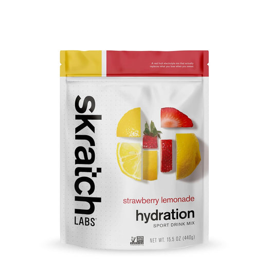 Skratch Labs Strawberry Lemonade Hydration Powder: Electrolyte Sport Drink Mix for Exercise, Endurance, Performance - 20 Servings