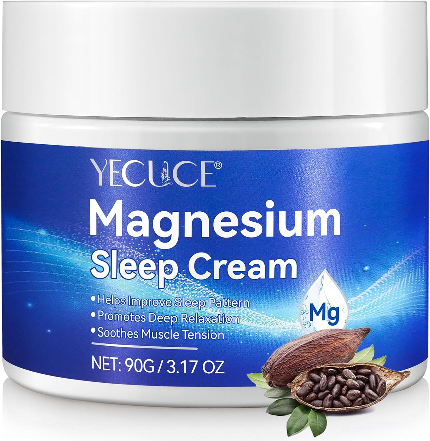 Sleep Support Magnesium Body Butter Cream for Leg Cramps & Muscle Soreness - Fast Absorption Nighttime Formula - 3 fl oz