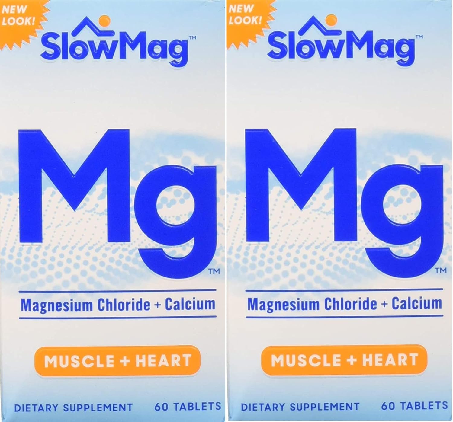 Slow-Mag Magnesium Chloride with Calcium, 60 Count, Pack of 2 - Varying Packaging Sizes