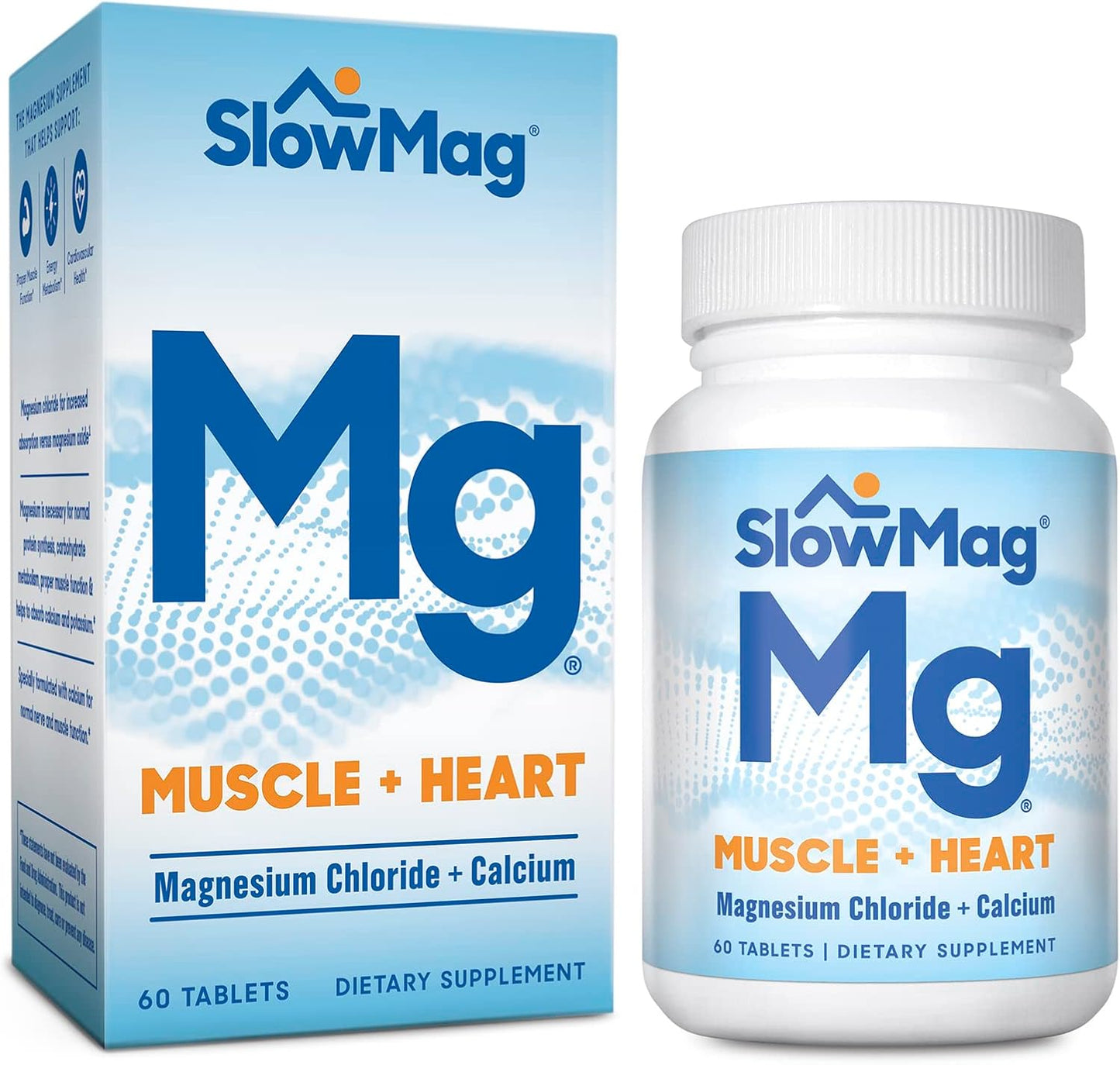 Slow-Mag Magnesium Chloride With Calcium, 60 tabs - Pack of 6 - Best Value Bundle