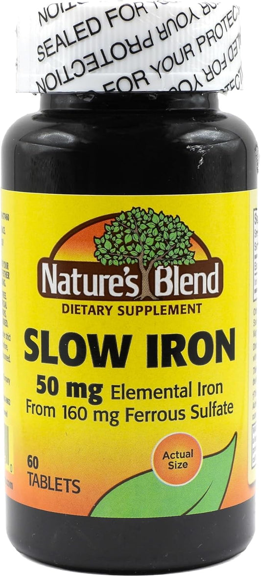Slow Release Iron Supplement 50 mg (160 mg) - Comparable to Slow Fe® - 60 Tablets