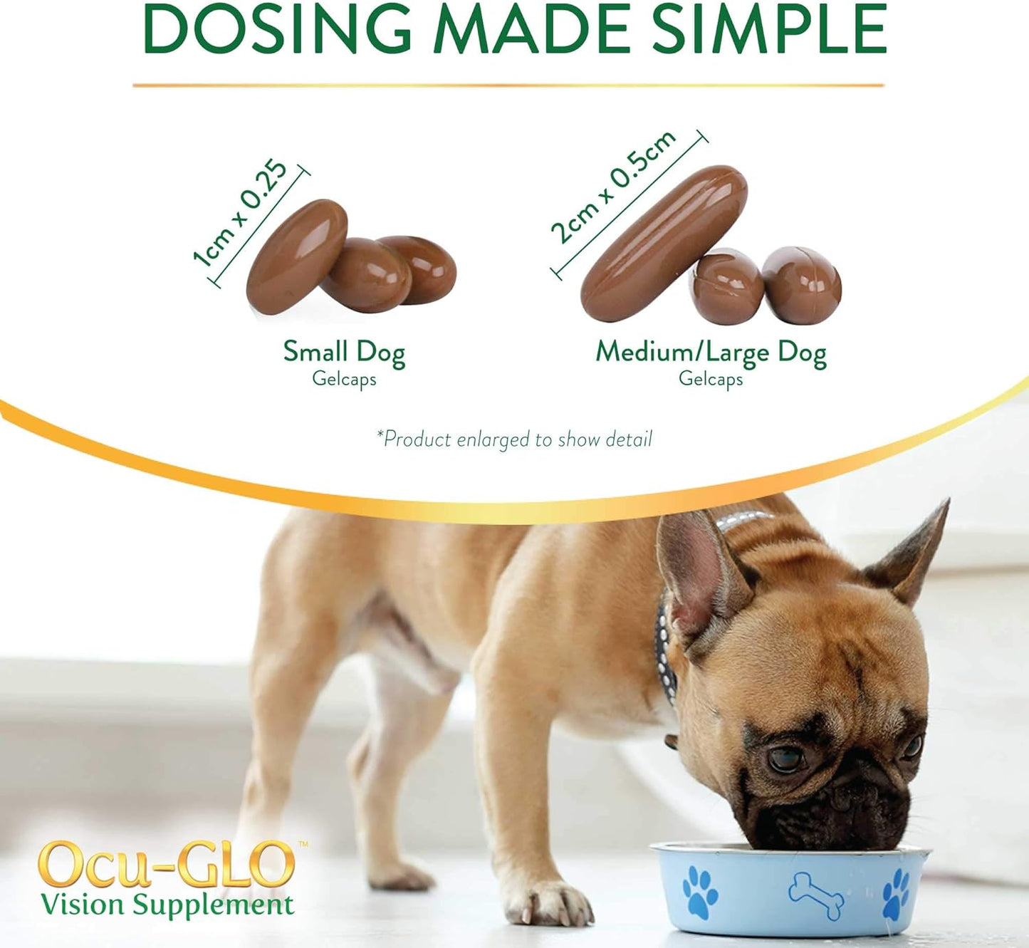 Small Dog Eye Health Supplement with Lutein, Omega-3, Grape Seed Extract & Antioxidants, 45 Liquid Gelcaps