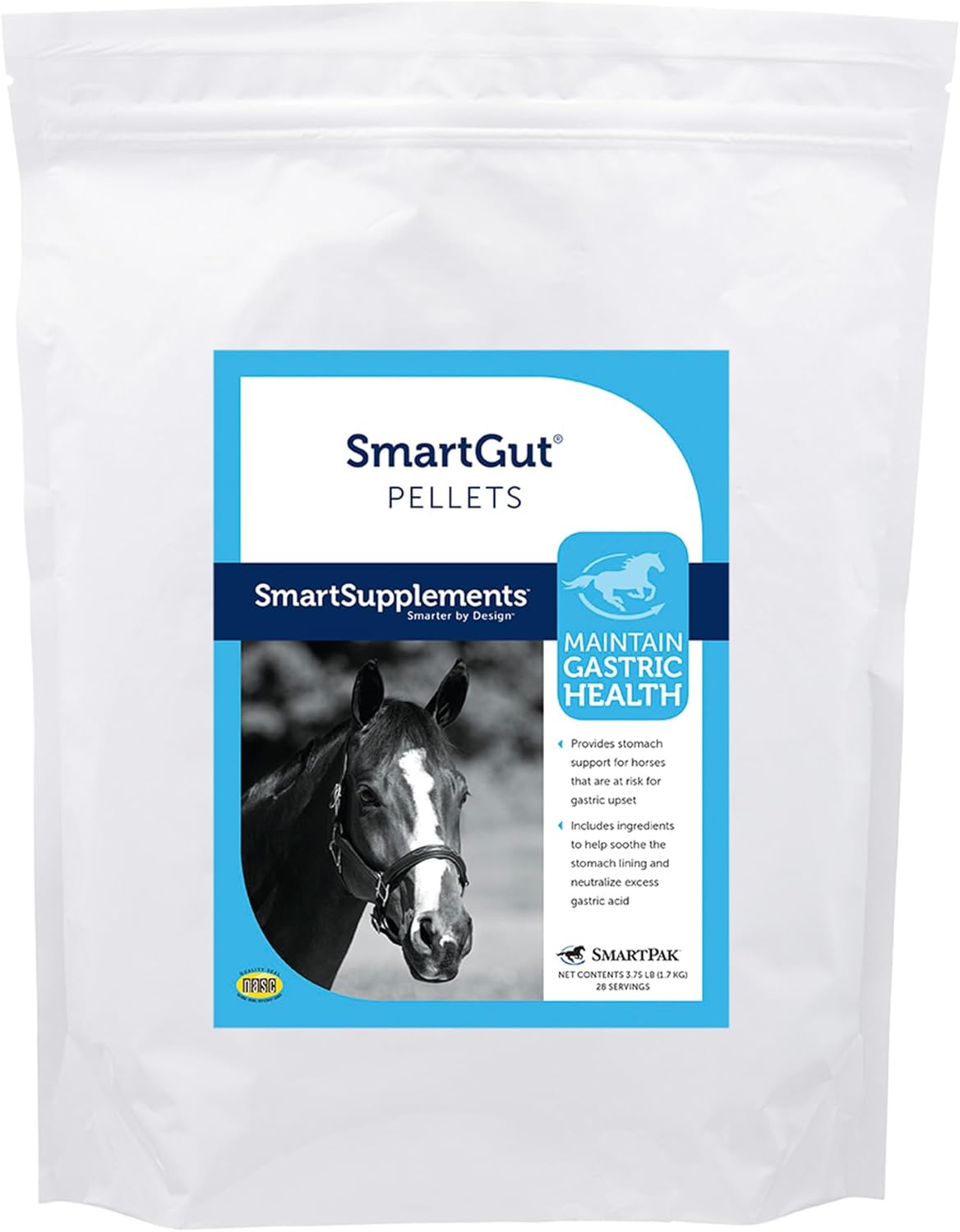 SmartPak SmartGut Pellets | Supports Digestive Health and Stress Relief | Promotes Stomach Lining Protection | With Essential Nutrients | 15 lb Bag