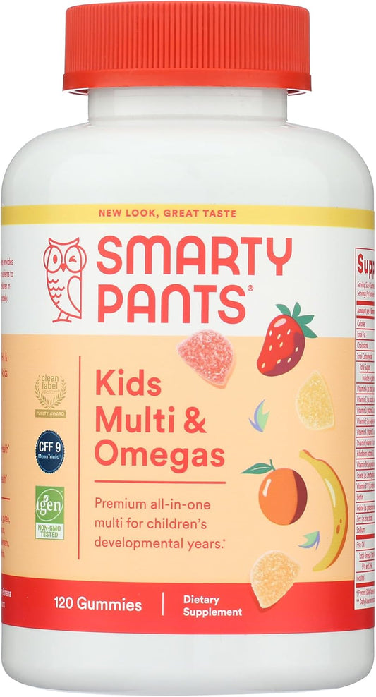 SmartyPants Kids Complete Gummy Vitamins, 120 Count Bottle for Children's Health