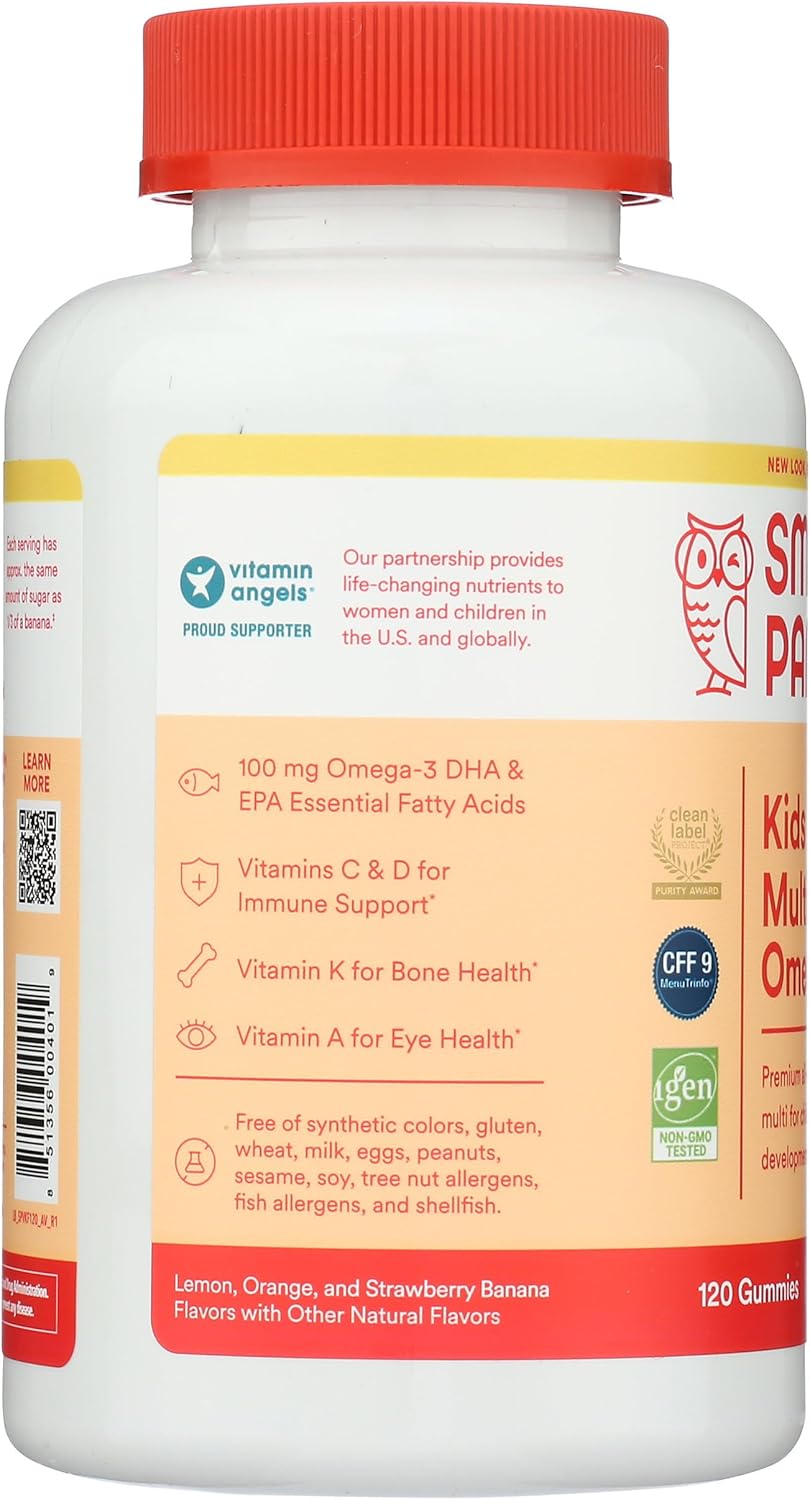 SmartyPants Kids Complete Gummy Vitamins, 120 Count Bottle for Children's Health