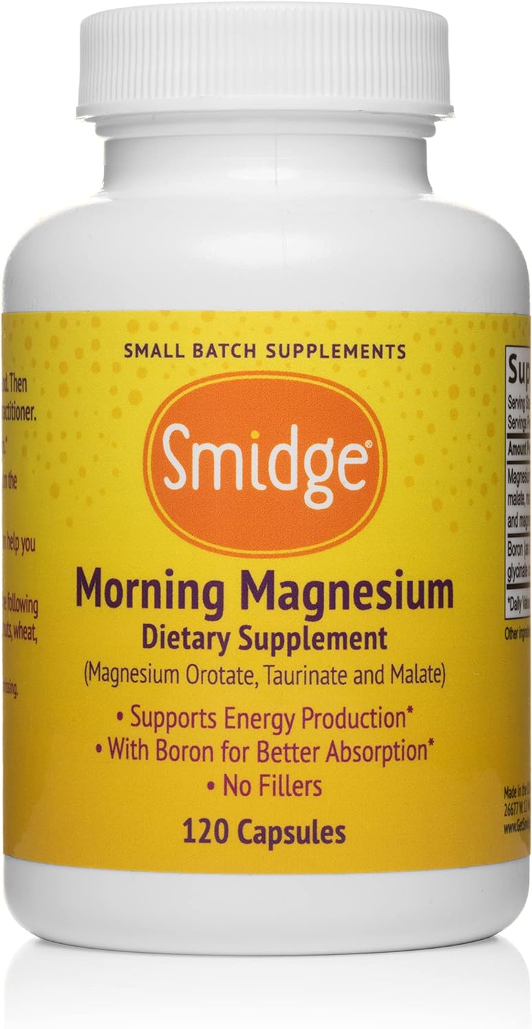 Smidge® Morning Magnesium Capsules - 120 ct. Natural Energy Boost Supplement