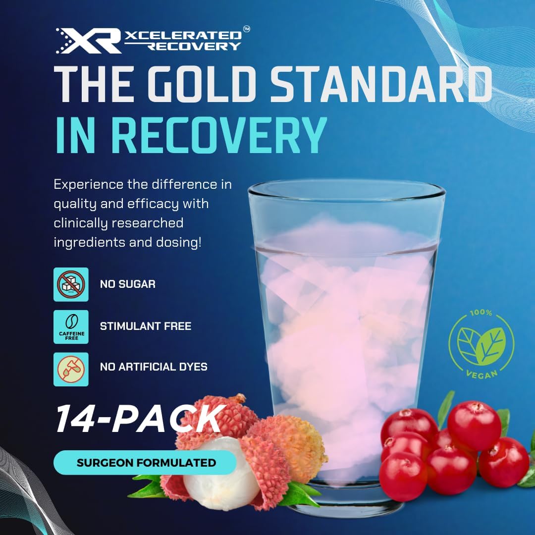 SNANA XR™ Musculoskeletal Recovery Supplement: 14-Pack for Injury & Surgery | Amino Acids, HMB, Creatine, AAKG | Cranberry Lychee Powder Drink Mix | NSF Certified