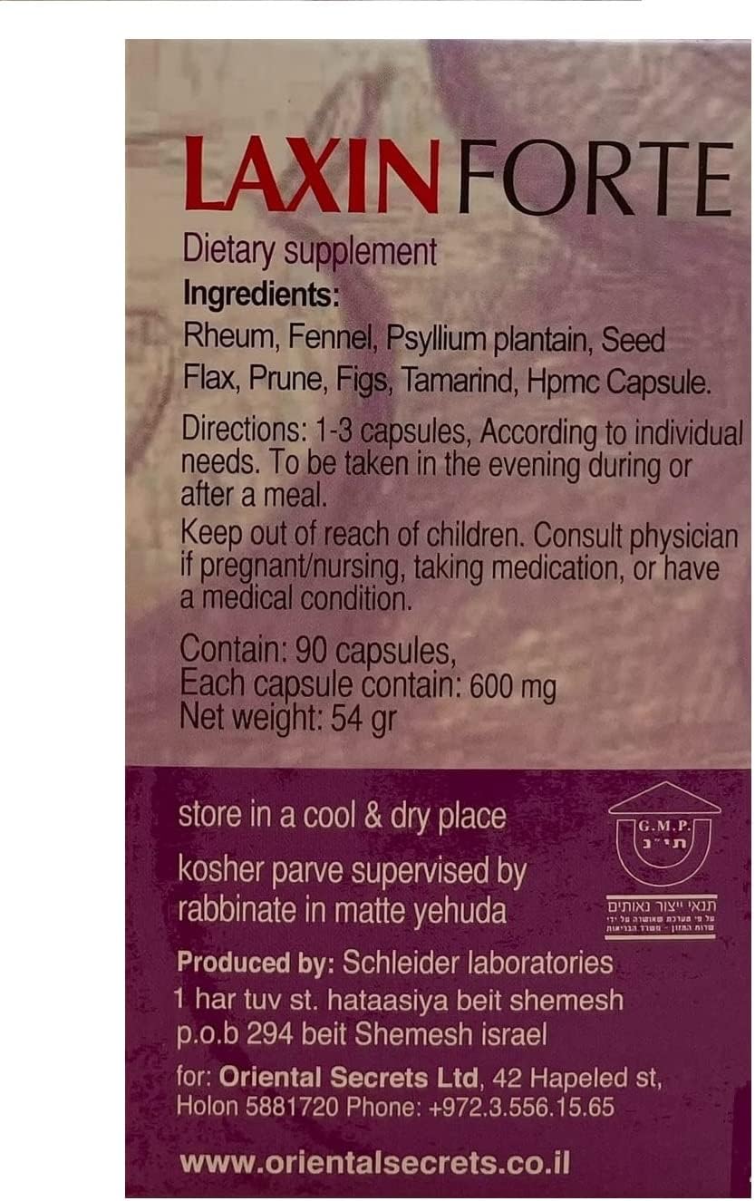 Sodot Hamizrach Laxin Forte Dietary Supplement, 90 Capsules