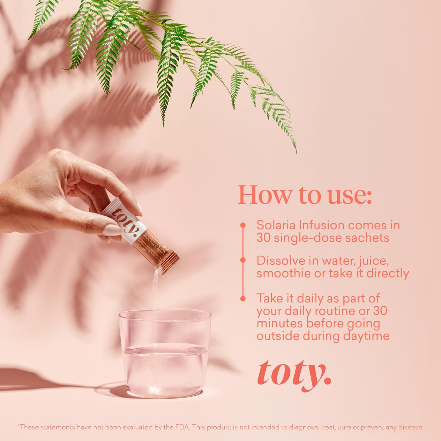 Sofia Vergara Solaria Infusion Antioxidant Booster Supplement with Polypodium Leucotomos Extract and Camu Camu Vitamin C - 30 Sachets