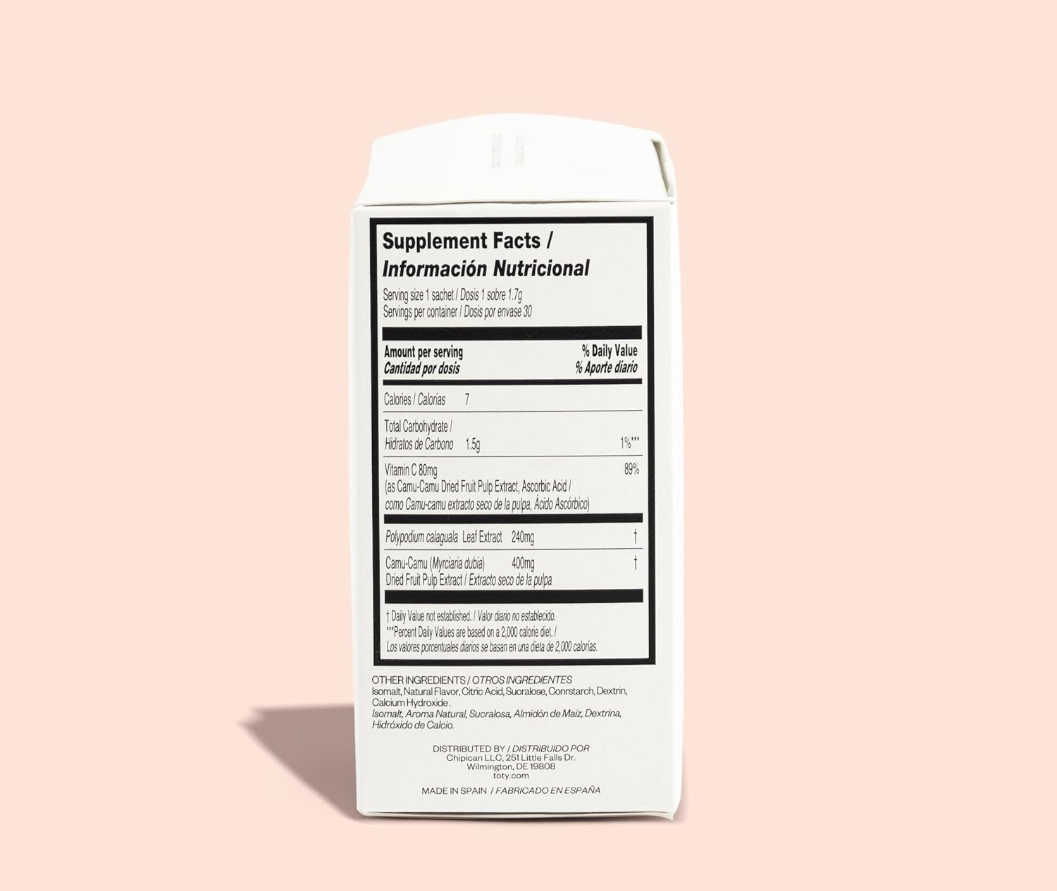 Sofia Vergara Solaria Infusion Antioxidant Booster Supplement with Polypodium Leucotomos Extract and Camu Camu Vitamin C - 30 Sachets