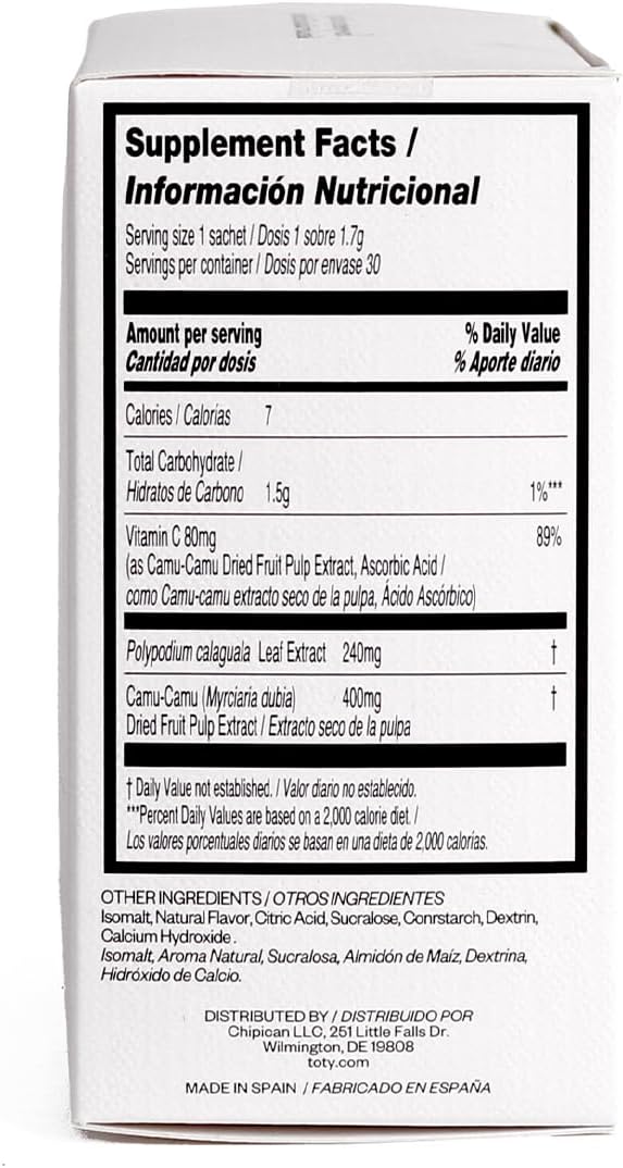 Sofia Vergara Solaria Infusion Antioxidant Booster Supplement with Polypodium Leucotomos Extract and Camu Camu Vitamin C - 30 Sachets