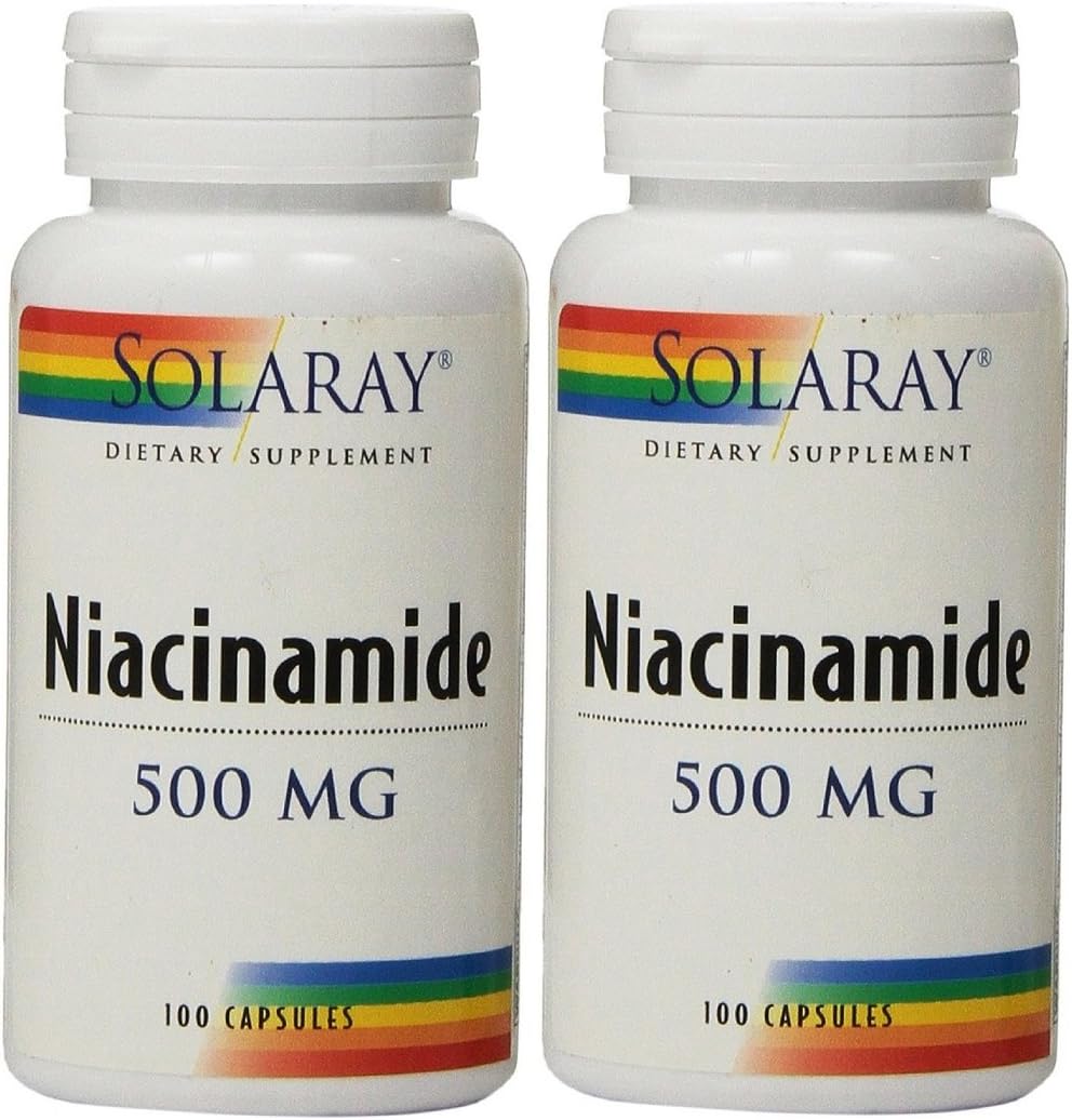 Solaray AEE Niacinamide 500mg - 100 Vegetarian Capsules